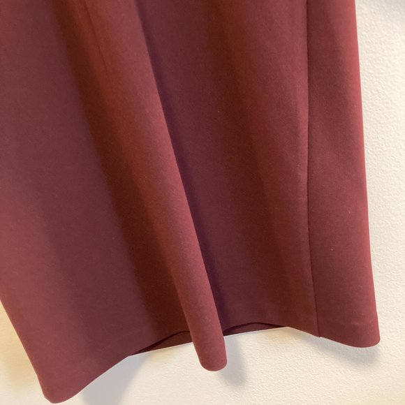 Antonio Melani Shift Dress Burgundy Sz 4 w/Lace Details Bell Sleeves Minimalist - Picture 10 of 13